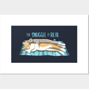 The Snuggle is Real | Cat cuddles Posters and Art